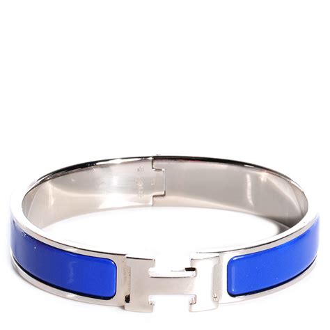 polyvore hermes bracelet|HERMES Enamel Narrow Clic Clac H Bracelet GM Bleu.